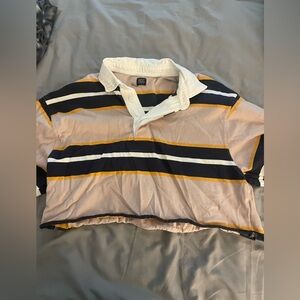 Long sleeve polo style crop top from Urban Outfitters